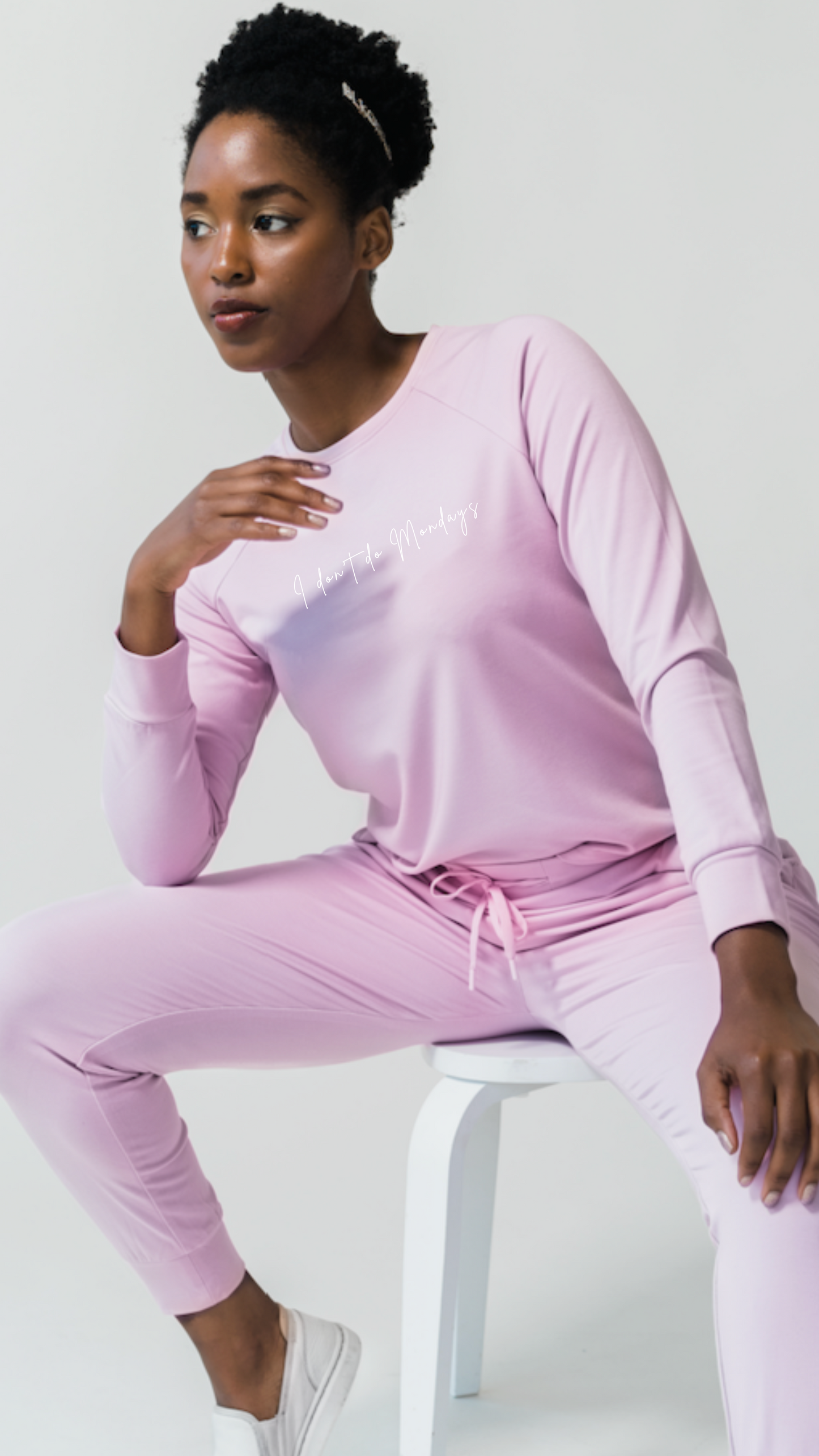 Women's Plain Bamboo Jogger & Pullover Set