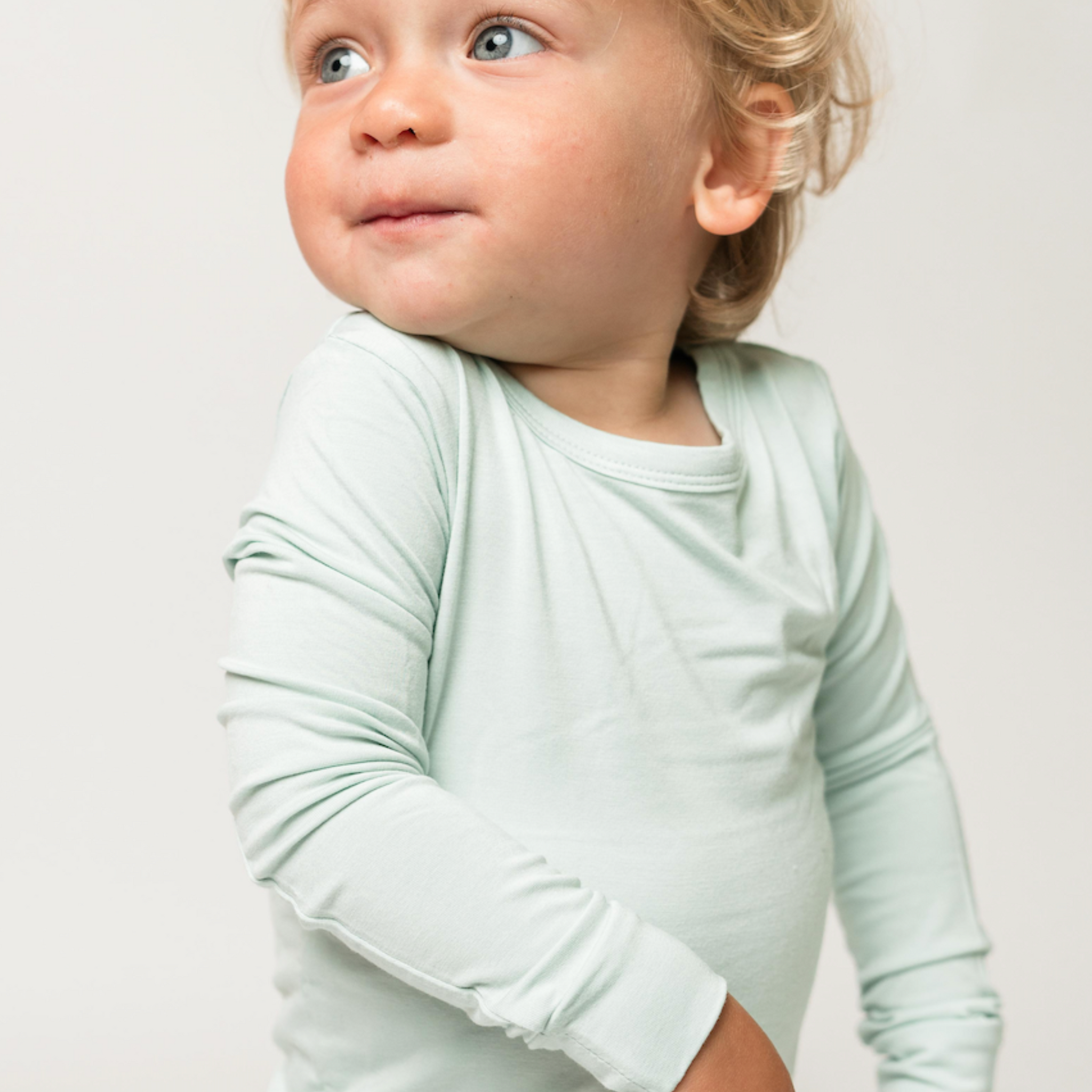 Bamboo Two Piece Pajamas in Mint Green