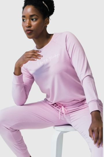 Women's 'I Don't Do Mondays' Bamboo Pullover - Pink