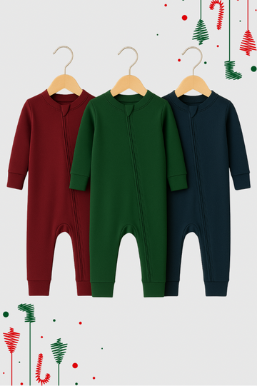The Holiday Bodysuit Bundle - Pine | Navy | Burgundy