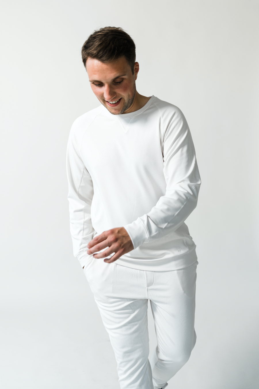 Men's Plain Bamboo Full Sleeve Pullover