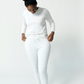 Women's Plain Bamboo Jogger & Pullover Set