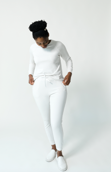 Women's Plain Bamboo Jogger & Pullover Set