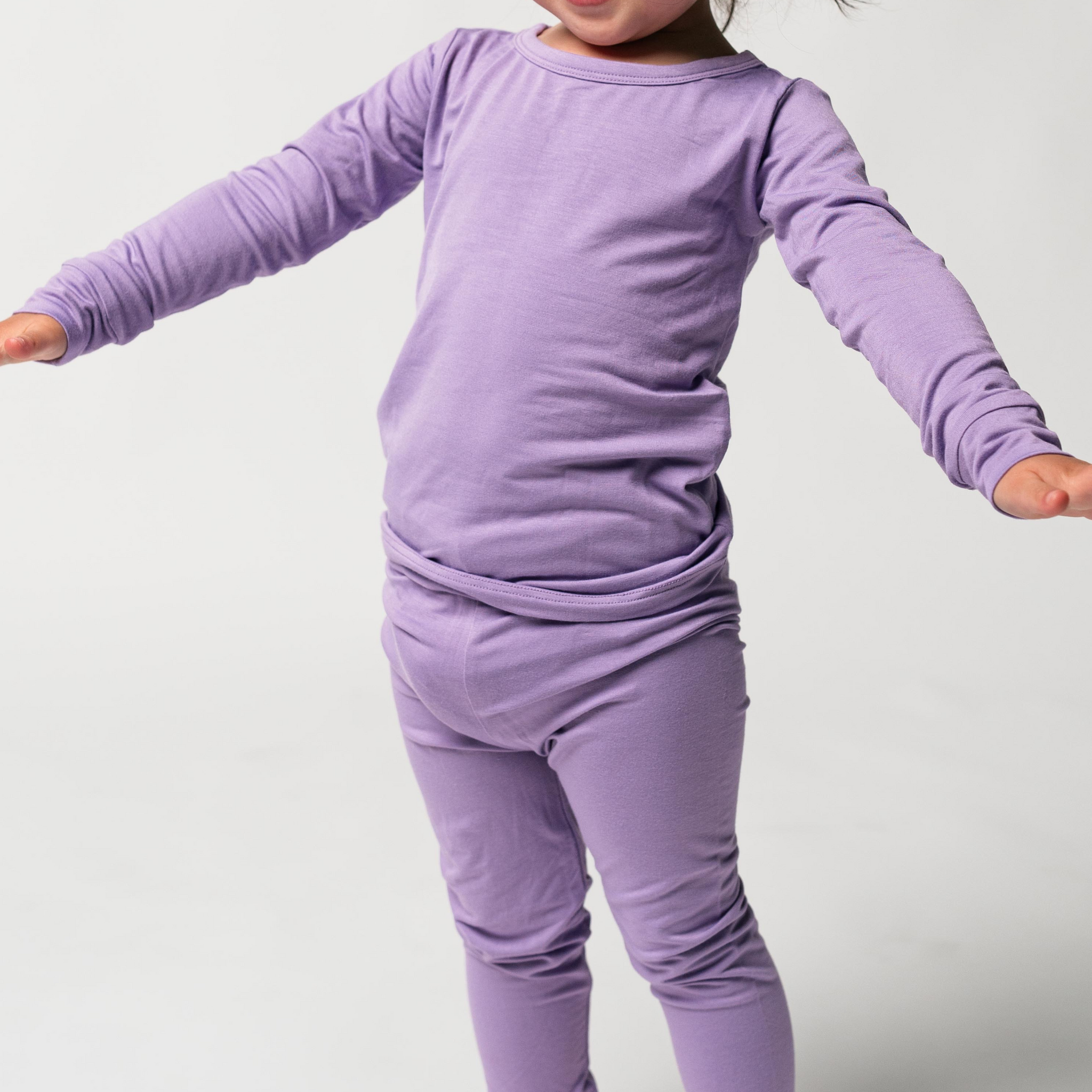 Bamboo Two Piece Pajamas in Purple