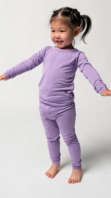 Bamboo Two Piece Pajamas in Purple